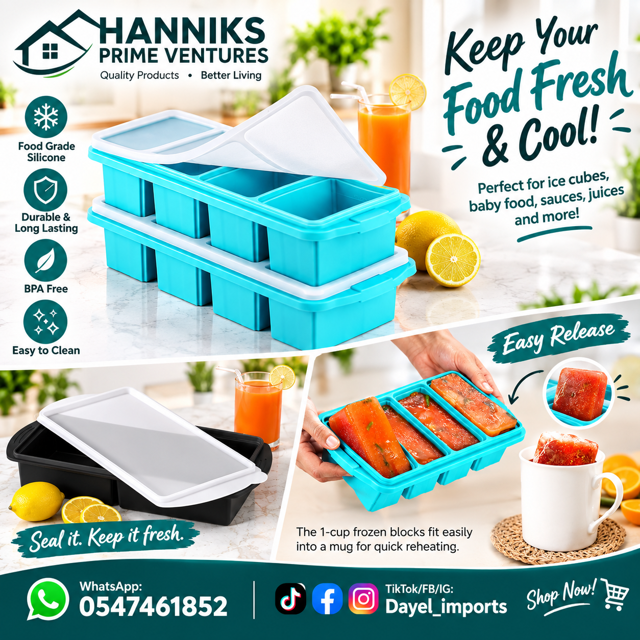 Silicone compartment bowls