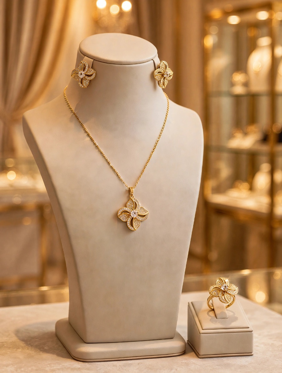 Gold twisted 3 in 1 set