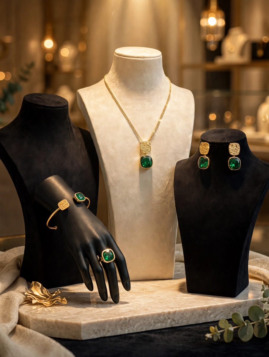 Luxe 4-Piece Jewelry Set – Gold Tone
