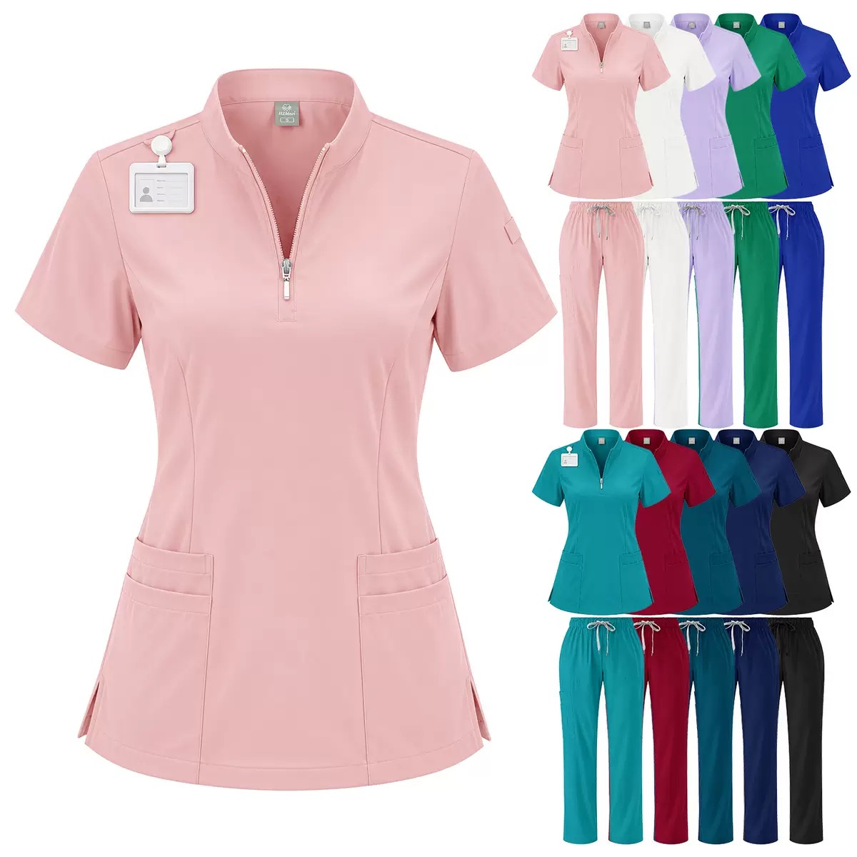 2-Piece Unisex Medical Scrub Set