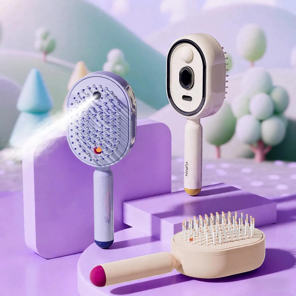 Multifunctional Mist Spray Massage Hair Brush